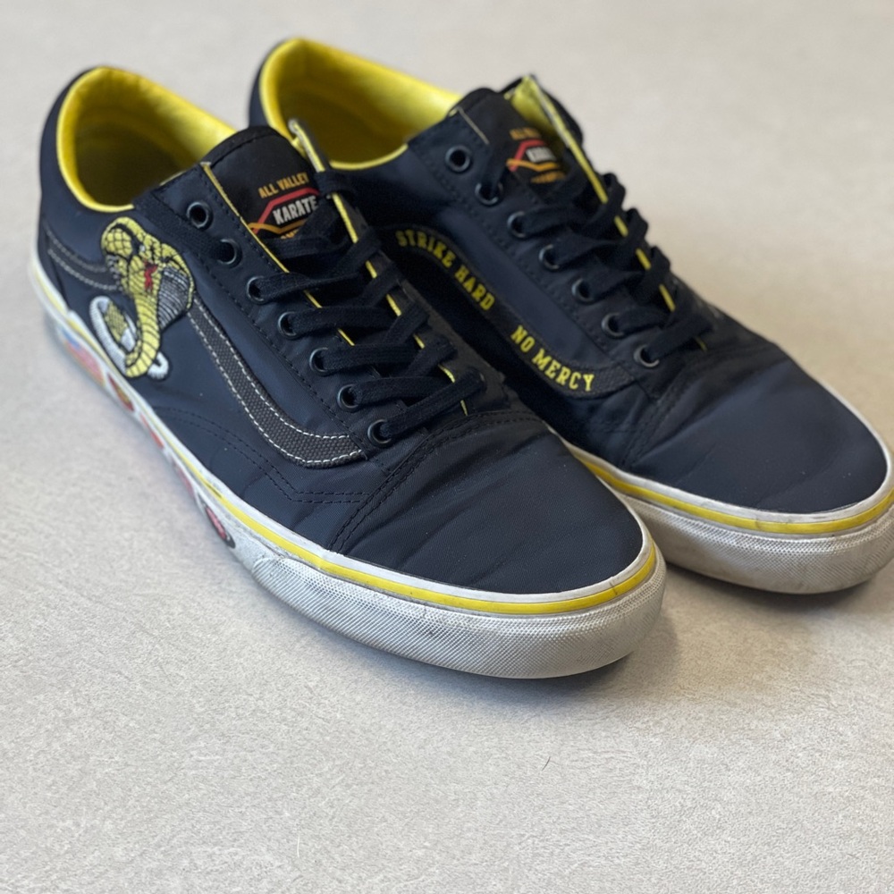 Vans Cobra Kai Black and Yellow Men's Sneakers 🐍